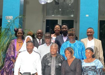 Le nouveau bureau exécutif de l’URTELGUI était à la HAC ce lundi.