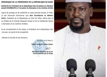 Communiqué de la présidence de la République de Guinée