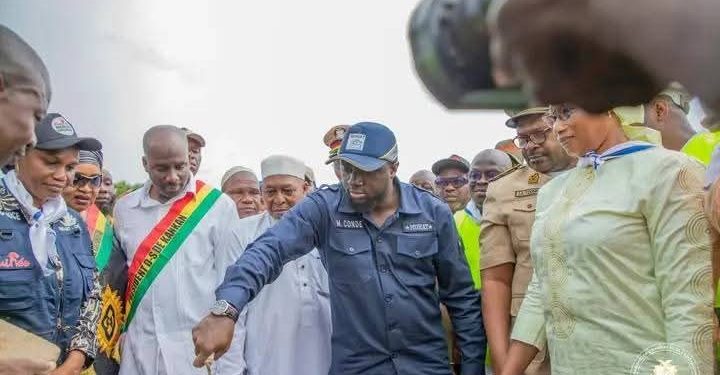 KANKAN :  Mory Condé pose la première pierre de la construction de la cité administrative de Kankan.