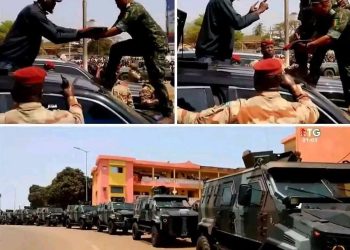 Remise solennelle du drapeau national : le Président Mamadi Doumbouya galvanise les forces armées