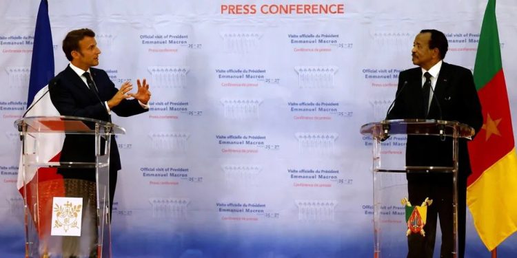Au Cameroun, Macron s’est montré préoccupé par la présence russe en Afrique